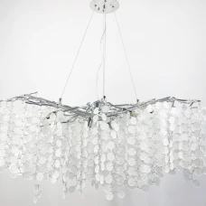 Line.F 701 CH G9 сірий (хром) 1999_3089. Люстра кришталева