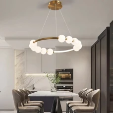 Line.F MJ 10 52Вт 3000–4500–6000K латунний 3075_6287. Люстра підвісна