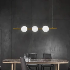 Line.F 910B 9Вт 3000–4500–6000K латунний 3736_7075. Люстра видовжена