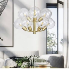 Line.F E27 латунний 1355_2113. Люстра сучасна