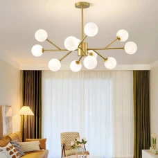 Line.F AOC 20 G9 латунний 2637_5727. Люстра сучасна