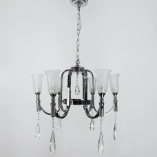 Line.F E14 сірий (хром) 2886_6036. Класична люстра