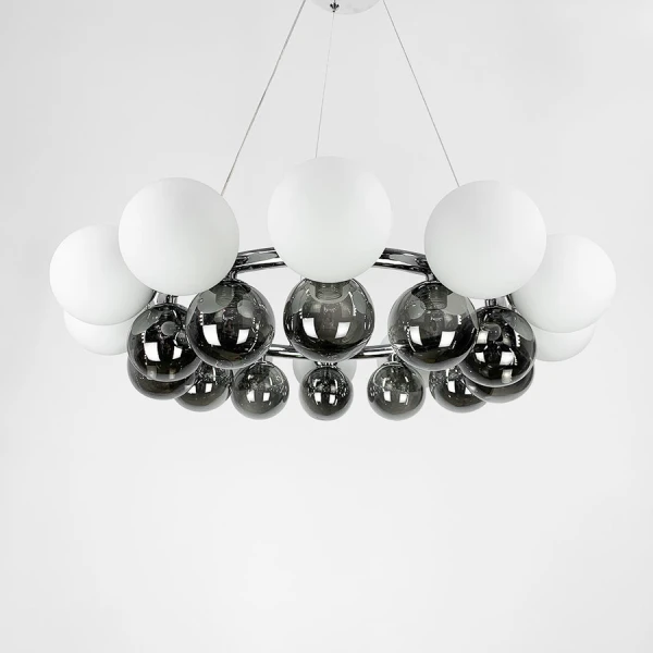 Сучасна люстра Line.F G9 сірий (хром) 3083_6304 - Фото 7