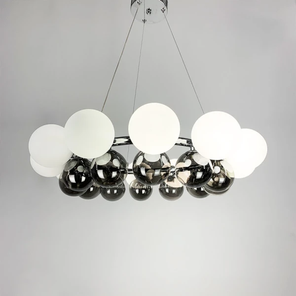 Сучасна люстра Line.F G9 сірий (хром) 3083_6304 - Фото 6