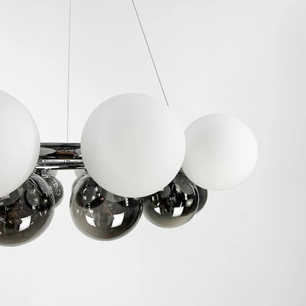 Сучасна люстра Line.F G9 сірий (хром) 3083_6304 - Фото 5