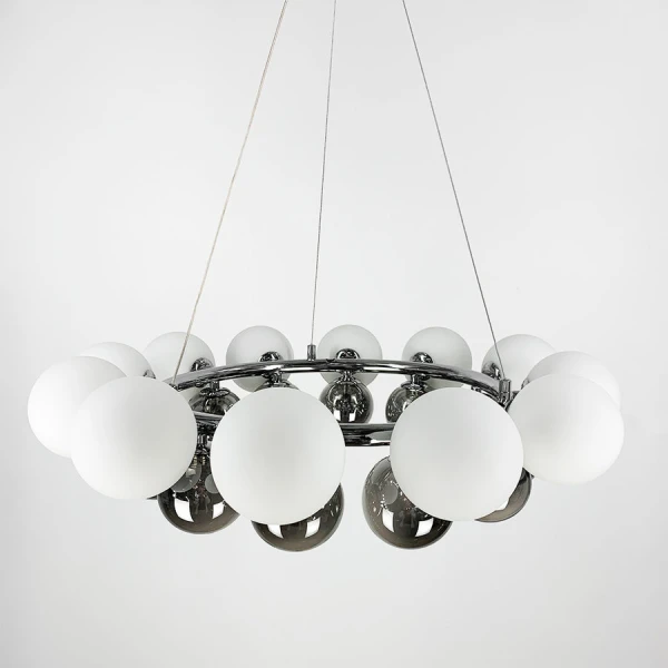 Сучасна люстра Line.F G9 сірий (хром) 3083_6304 - Фото 3