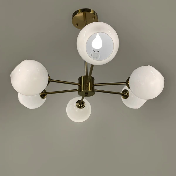 Сучасна люстра Line.F F 68 E14 латунний 3714_7052 - Фото 8