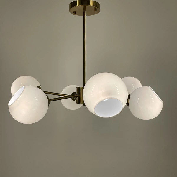 Сучасна люстра Line.F F 68 E14 латунний 3714_7052 - Фото 5