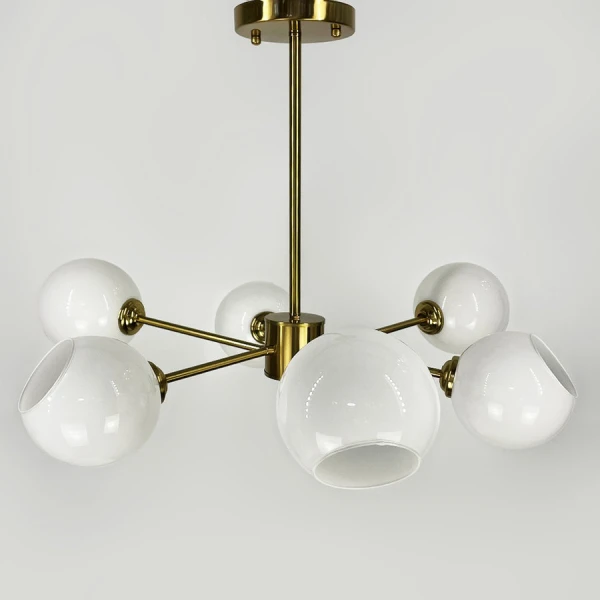 Сучасна люстра Line.F F 68 E14 латунний 3714_7052 - Фото 3