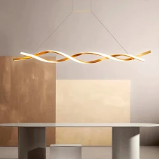 Line.F H 20L 48Вт 3000–4500–6000K золотий 2454_4176. Люстра видовжена