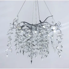 Line.F MD 6007 G9 сірий (хром) 747_1071. Люстра кришталева