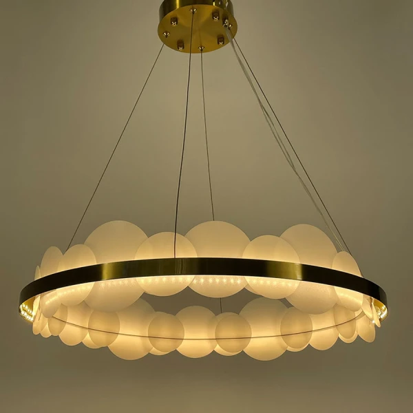 Світлодіодна люстра Line.F 75Вт 3000–4500–6000K латунний 3665_7000 - Фото 7