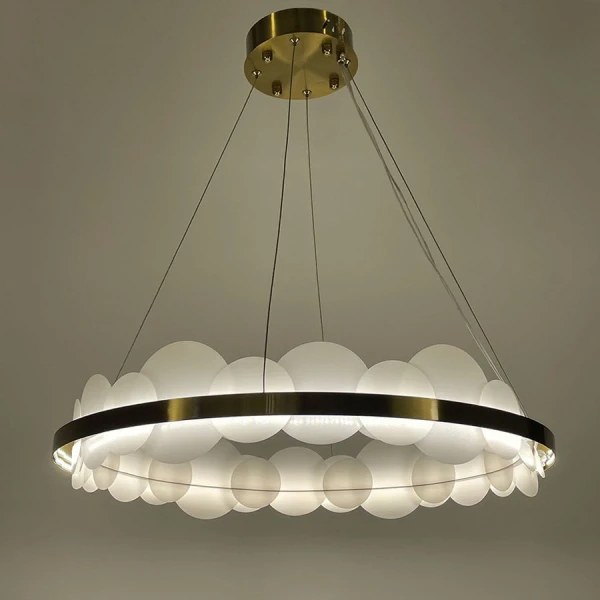 Світлодіодна люстра Line.F 75Вт 3000–4500–6000K латунний 3665_7000 - Фото 6