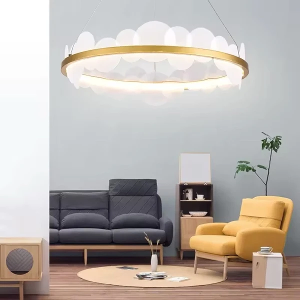 Світлодіодна люстра Line.F 75Вт 3000–4500–6000K латунний 3665_7000 - Фото 2