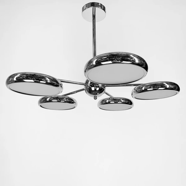 Підвісна люстра Line.F S 011 22Вт 3000–4500–6000K сірий (хром) 2595_5673 - Фото 9