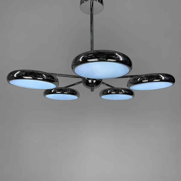 Підвісна люстра Line.F S 011 22Вт 3000–4500–6000K сірий (хром) 2595_5673 - Фото 8