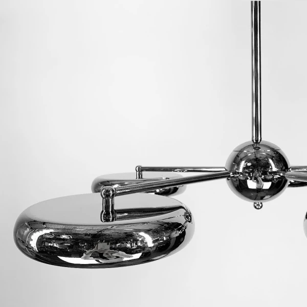 Підвісна люстра Line.F S 011 22Вт 3000–4500–6000K сірий (хром) 2595_5673 - Фото 7