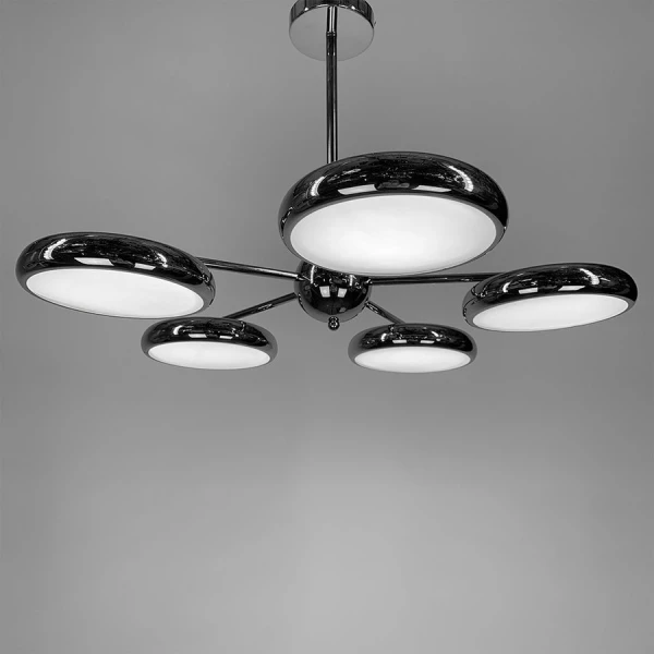 Підвісна люстра Line.F S 011 22Вт 3000–4500–6000K сірий (хром) 2595_5673 - Фото 4