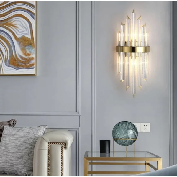 Настінний світильник (бра) Line.F E14 сірий (хром) 1943_2974 - Фото 6