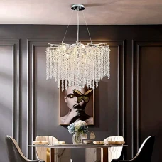 Line.F 33001 CR G9 сірий (хром) 3176_6412. Люстра кришталева