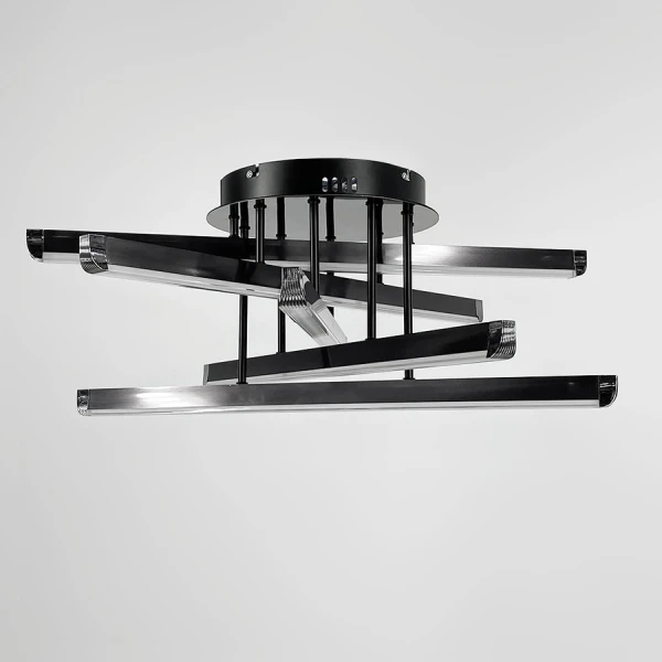 Світлодіодна люстра Line.F 51Вт 3000–4500–6000K чорний;сірий (хром) 4080_7447 - Фото 4