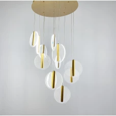 Line.F 61Вт золотий 1586_2400. Люстра сучасна