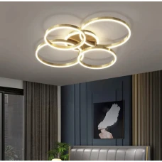 Line.F A 8008 GD 115Вт 3000–4500–6000K золотий 1721_2574. Люстра пристельова