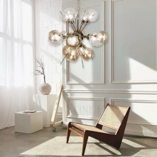 Line.F E27 золотий 2883_6032. Люстра сучасна