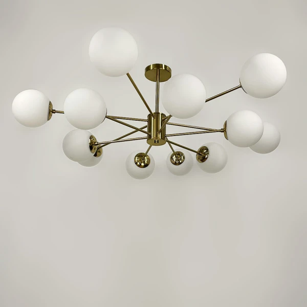 Сучасна люстра Line.F CD 111 BK E27 латунний 3456_6766 - Фото 5