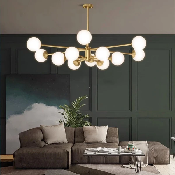 Сучасна люстра Line.F CD 111 BK E27 латунний 3456_6766 - Фото 1