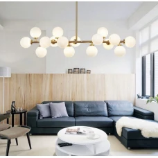 Line.F G9 золотий 379_537. Люстра видовжена