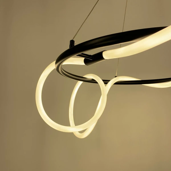 Світлодіодна люстра Line.F JU 22 BK 82Вт 4000K чорний 3226_6489 - Фото 2