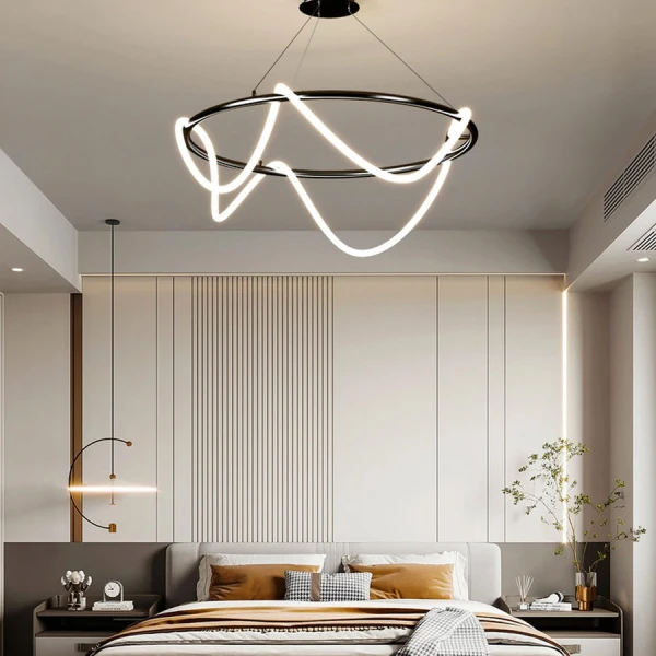 Світлодіодна люстра Line.F JU 22 BK 82Вт 4000K чорний 3226_6489 - Фото 1