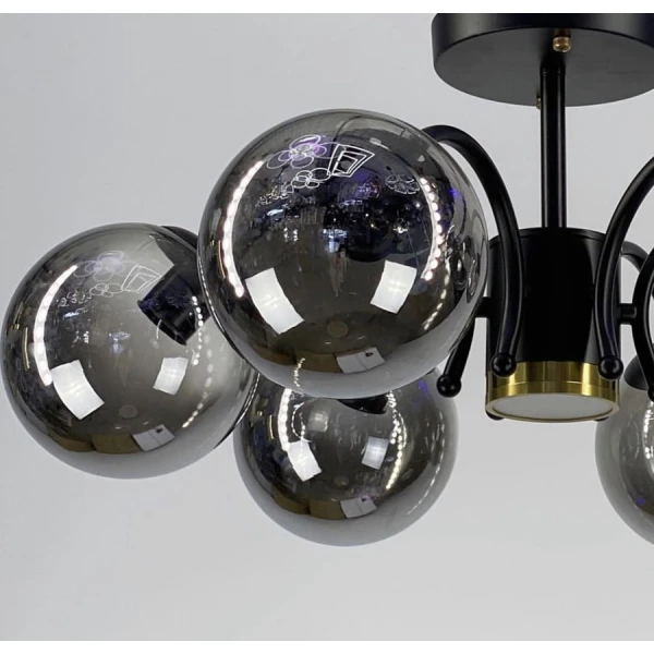 Люстра класична Line.F K 19 E27 чорний 772_1108 - Фото 3