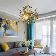 Line.F MD 9219 GD G9 золотий 375_529. Люстра сучасна