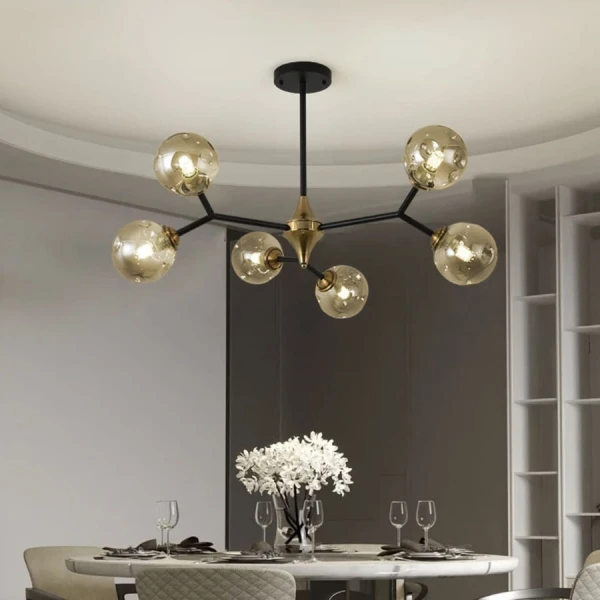 Сучасна люстра Line.F MD 8023 E27 чорний 3973_7337 - Фото 1