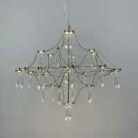 Line.F MJ 158 16Вт 4000K золотий 3779_7130. Люстра сучасна