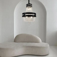 Line.F E14 сірий (хром) 3105_6330. Люстра кришталева