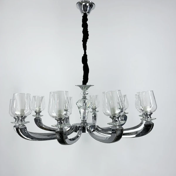 Люстра класична Line.F E14 сірий (хром) 3102_6327 - Фото 8