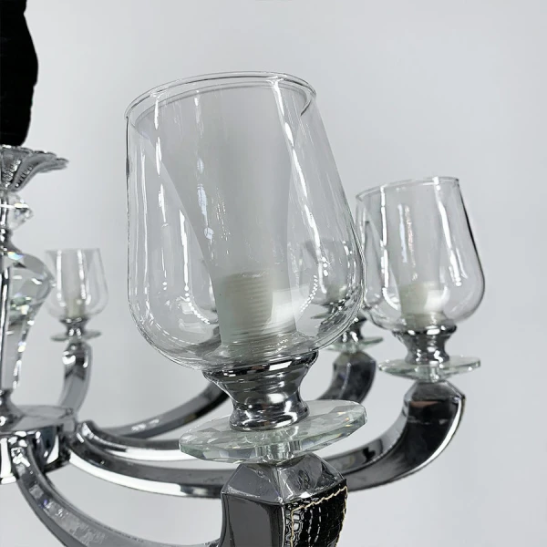 Люстра класична Line.F E14 сірий (хром) 3102_6327 - Фото 6