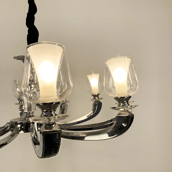 Люстра класична Line.F E14 сірий (хром) 3102_6327 - Фото 3