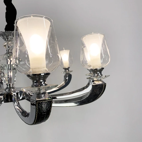 Люстра класична Line.F E14 сірий (хром) 3102_6327 - Фото 2