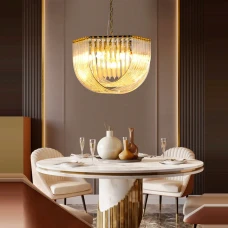 Line.F SA 36 E14 золотий 2898_6054. Люстра кришталева