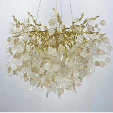 Line.F Y 09 GD G9 золотий 683_955. Люстра кришталева