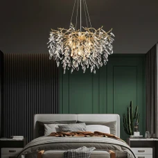 Line.F 33007 GD G9 золотий 3232_6503. Люстра кришталева