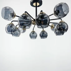 Line.F E27 чорний 1182_1851. Люстра пристельова