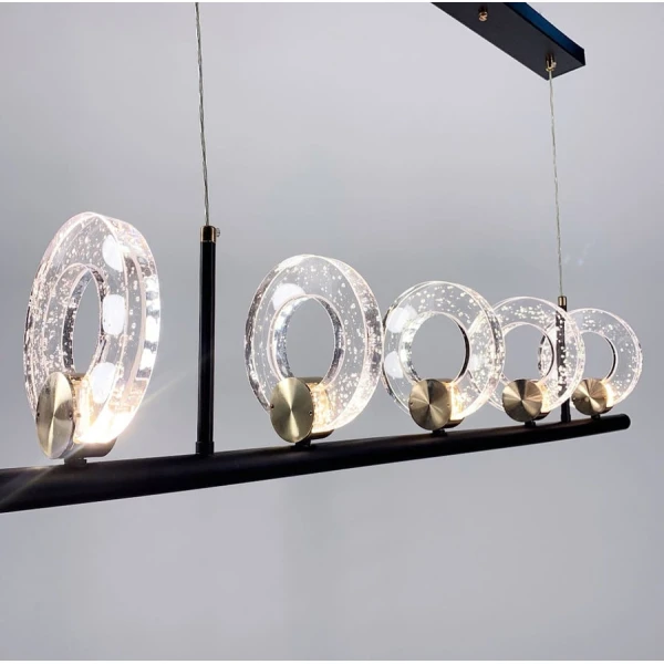 Видовжена люстра Line.F G 068 40Вт 3000–4500–6000K чорний 457_661 - Фото 6