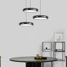 Line.F S 011 17Вт 3000–4500–6000K сірий (хром) 2589_5666. Світильник підвісний