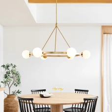 Line.F GC 19 E27 латунний 2659_5749. Люстра підвісна