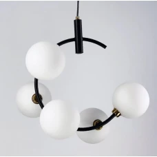 Line.F G9 чорний 770_1105. Люстра сучасна